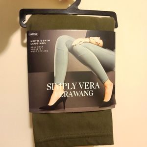 Simply Vera Vera Wang Moto Denim leggings